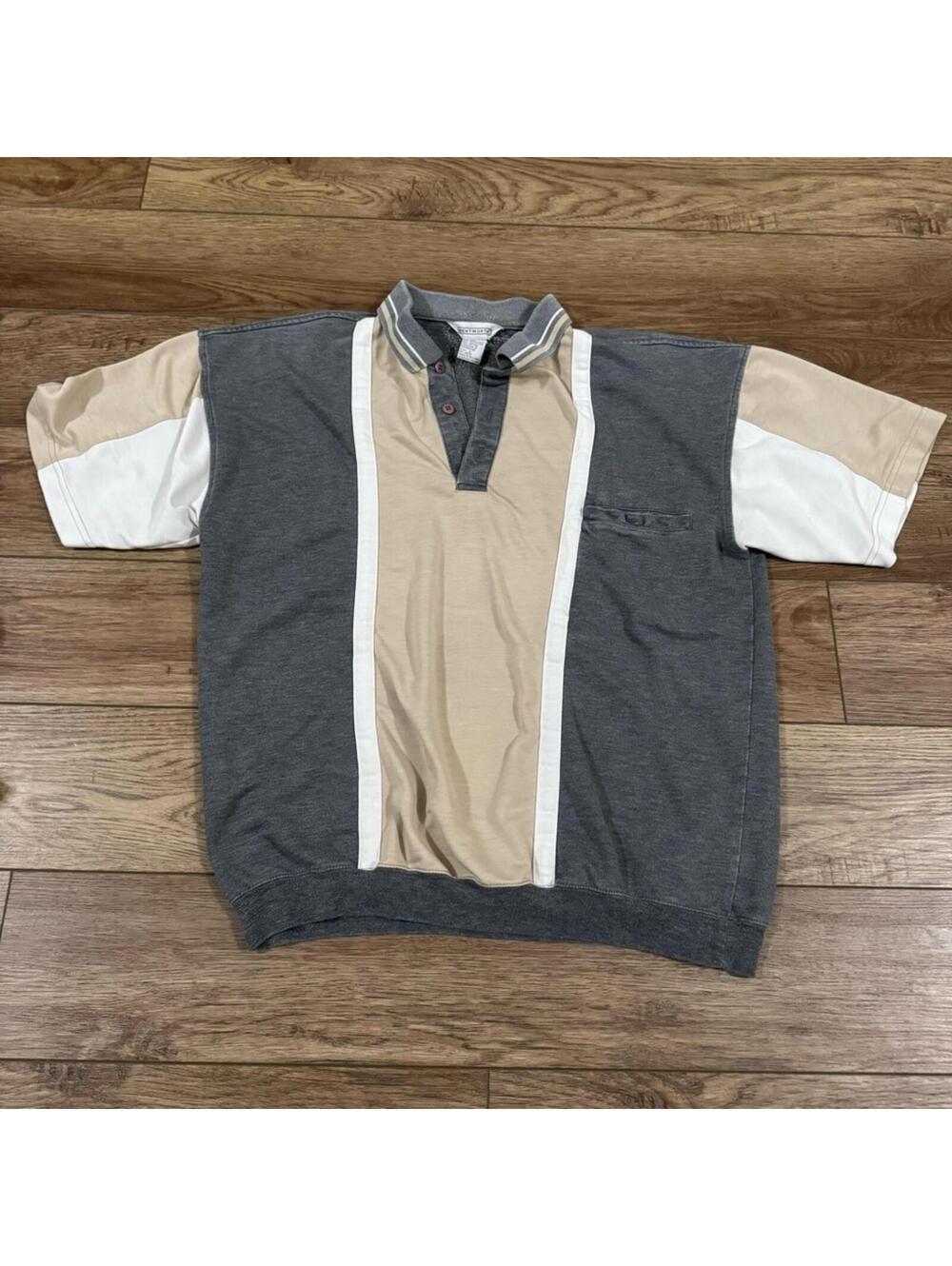 Vintage 90s Wentworth Polo Pocket Striped Shirt Preppy